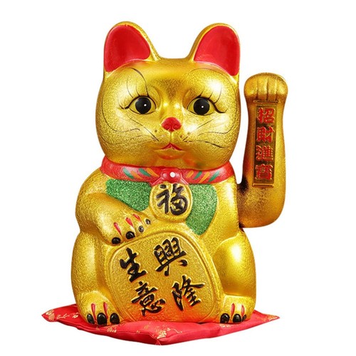 Gold waving maneki - 9",